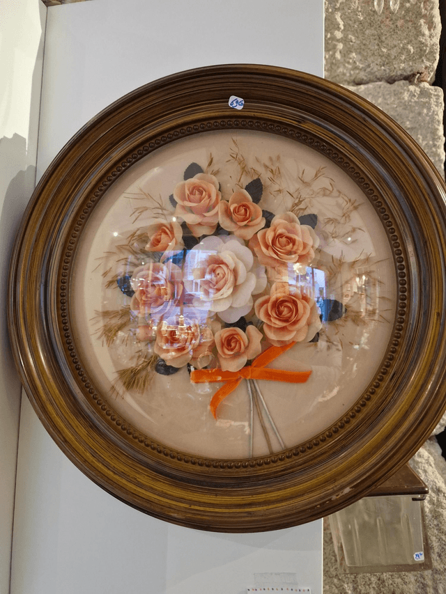 Cadre bulle composition fleurale